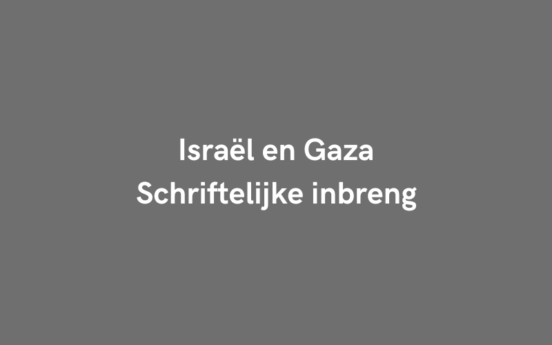 BBB hat schriftliche Fragen zu Israel und Gaza gestellt
