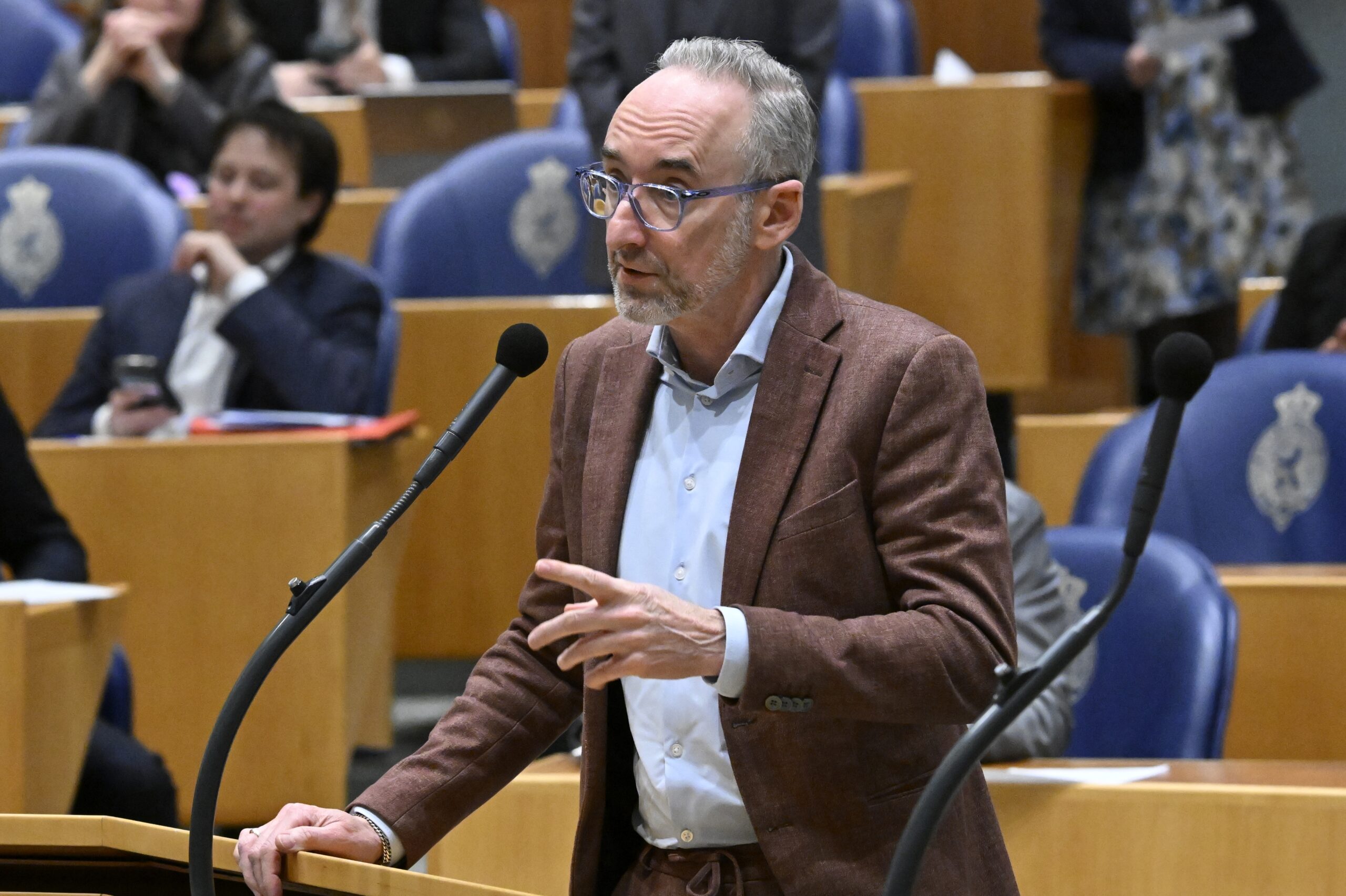 Nederland, Den Haag, 4 feb. 2025
  Henk Vermeer BBB kamerlid tijdens het vragenuurtje in de Tweede Kamer
 foto: ANP / Hollandse hoogte / Peter Hilz
